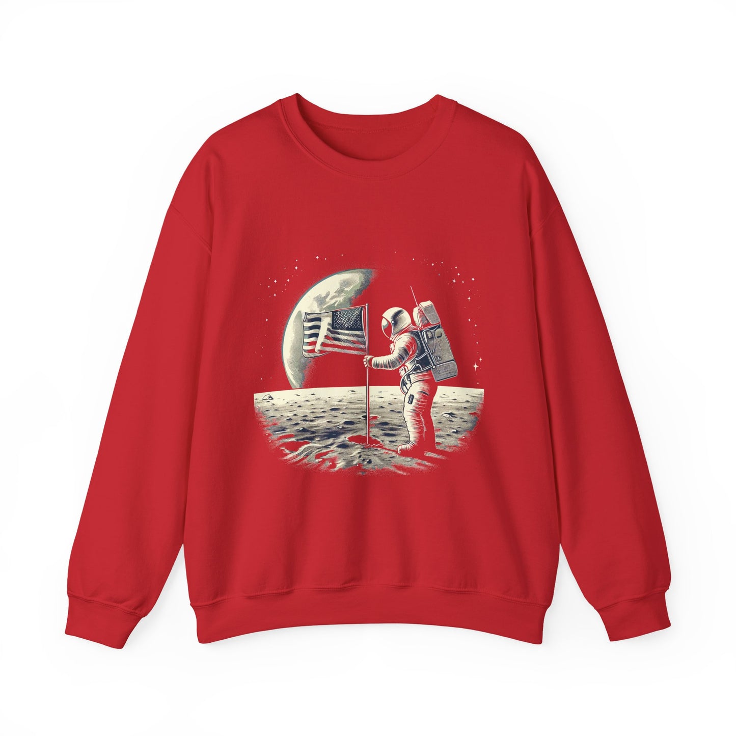 Astronaut standing Moon Sweatshirt