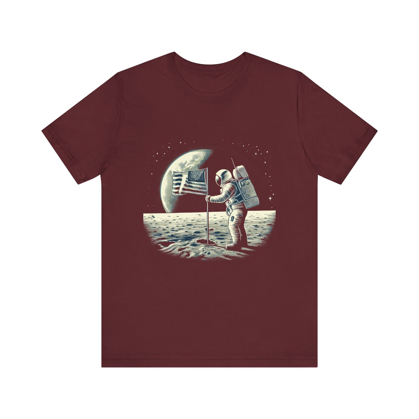 Astronaut standing Moon T-Shirt