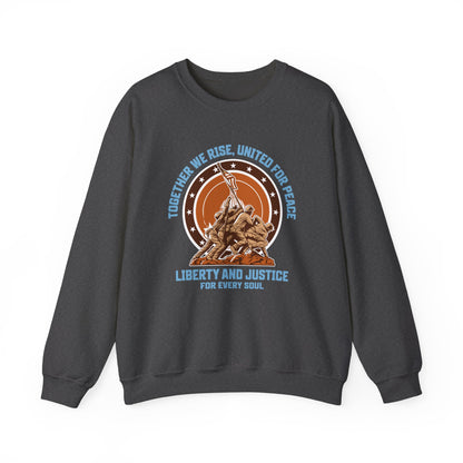 Together We Rise United For Peace Retro American Sweatshirt