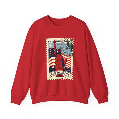 Statue Liberty Postage Stamp Sweatshirt