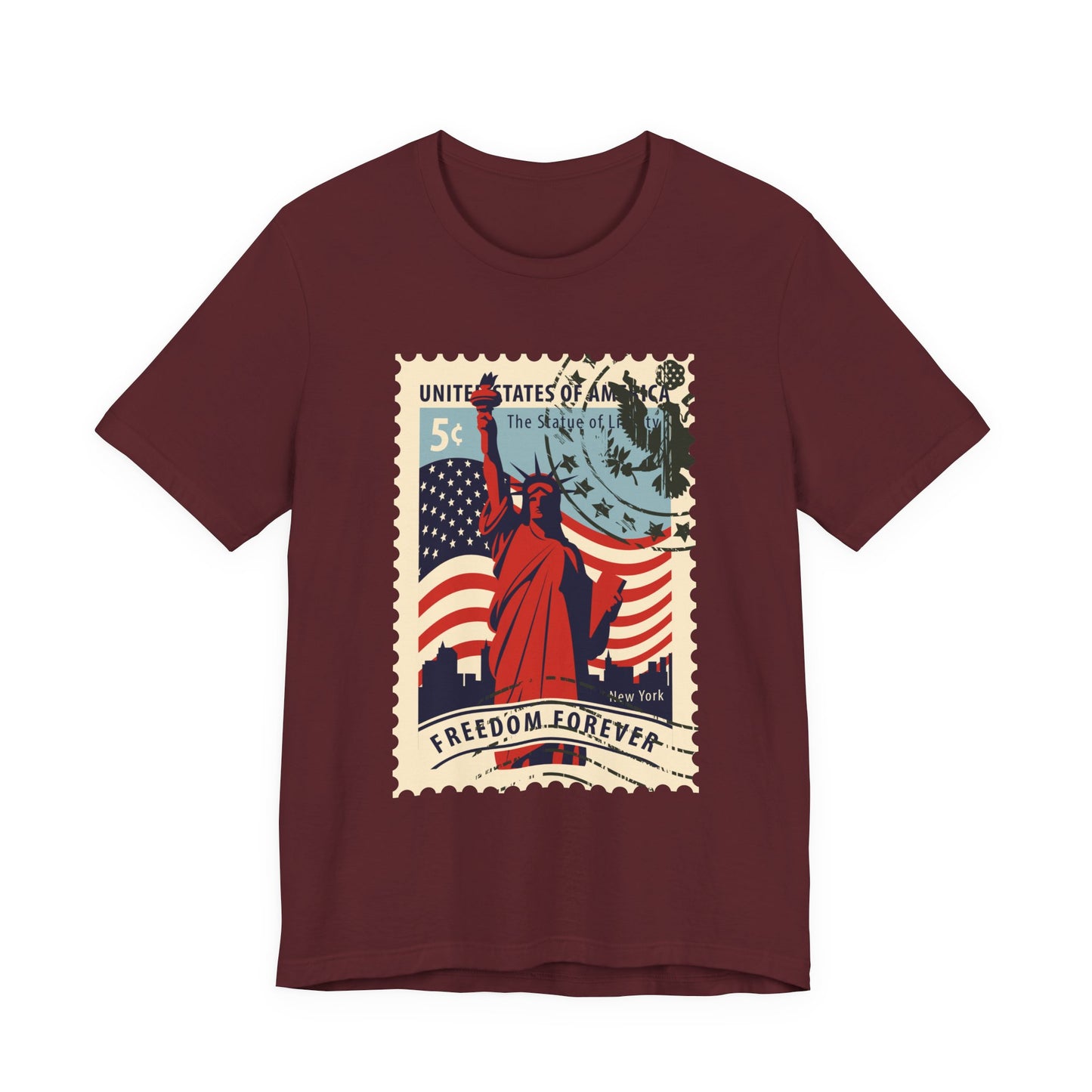 Statue Liberty Postage Stamp T-Shirt