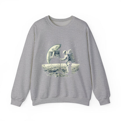 Astronaut standing Moon Sweatshirt