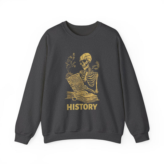 Skeleton History Reading Sweatshirt