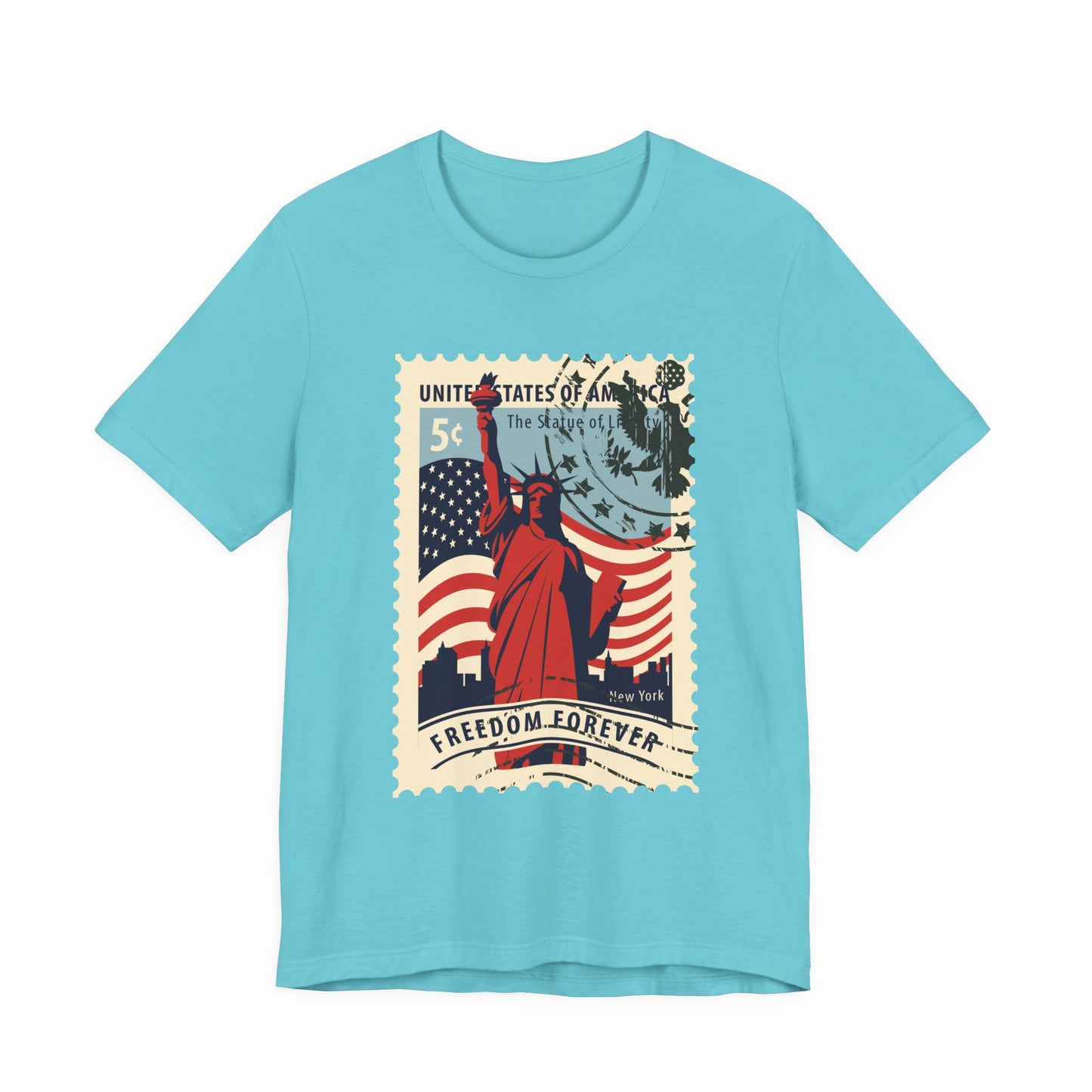 Statue Liberty Postage Stamp T-Shirt