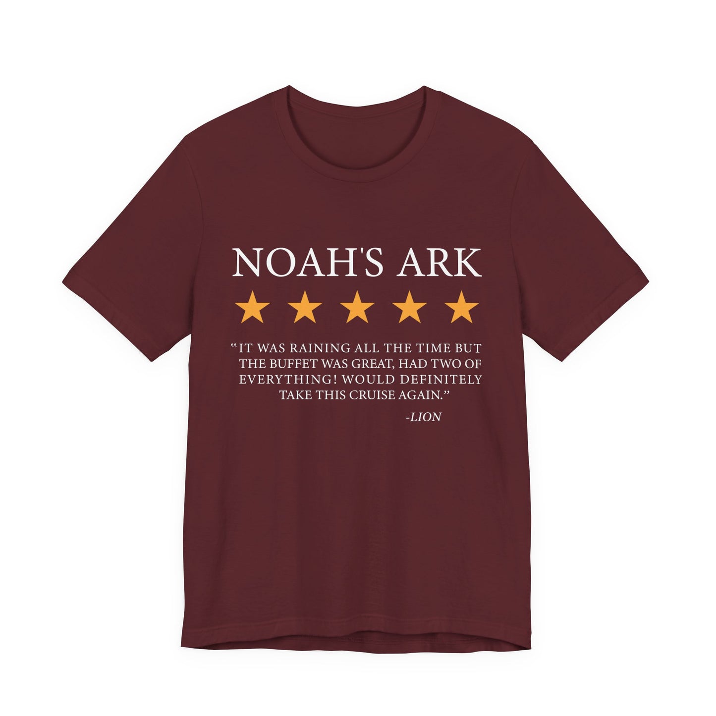 Noah’s Ark Review by a Lion T-Shirt