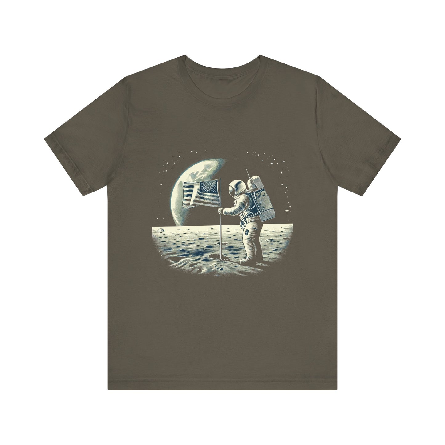 Astronaut standing Moon T-Shirt