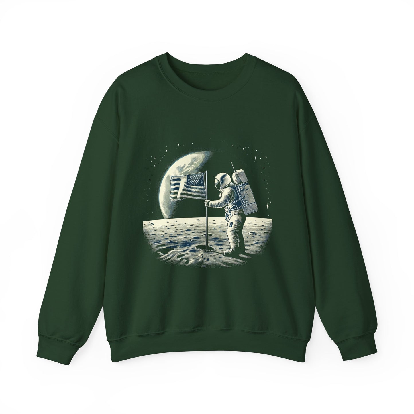 Astronaut standing Moon Sweatshirt