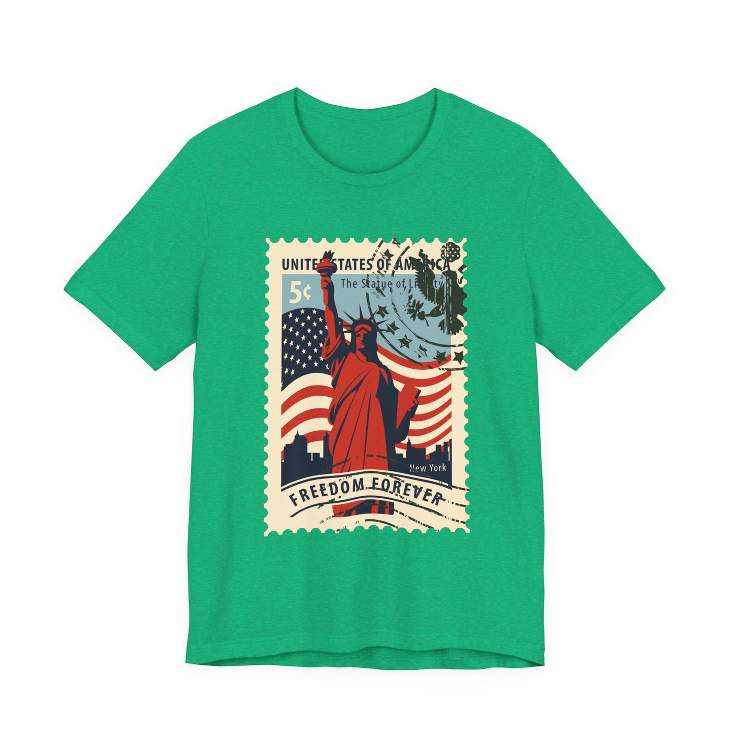 Statue Liberty Postage Stamp T-Shirt