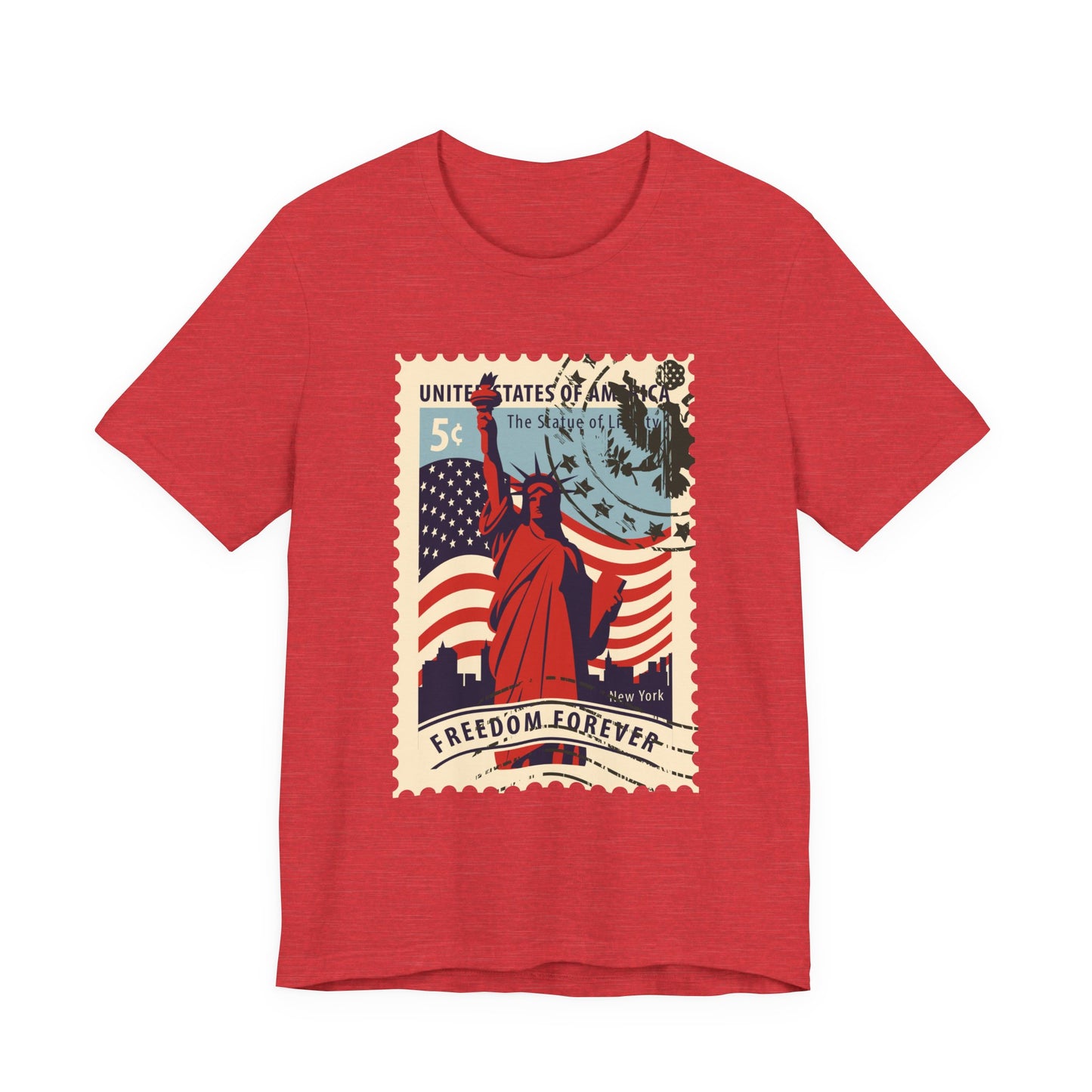 Statue Liberty Postage Stamp T-Shirt