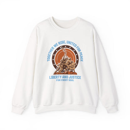 Together We Rise United For Peace Retro American Sweatshirt