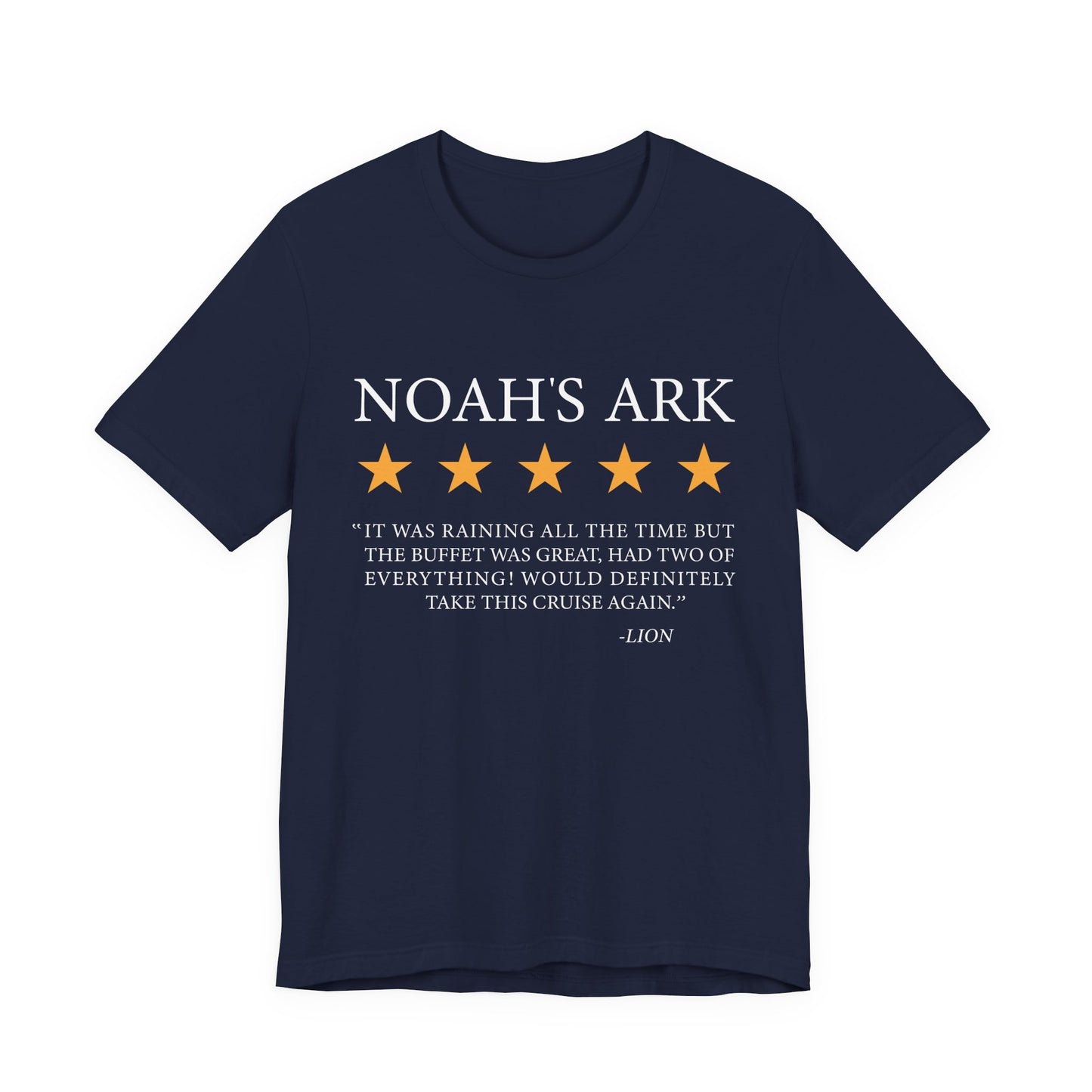 Noah’s Ark Review by a Lion T-Shirt