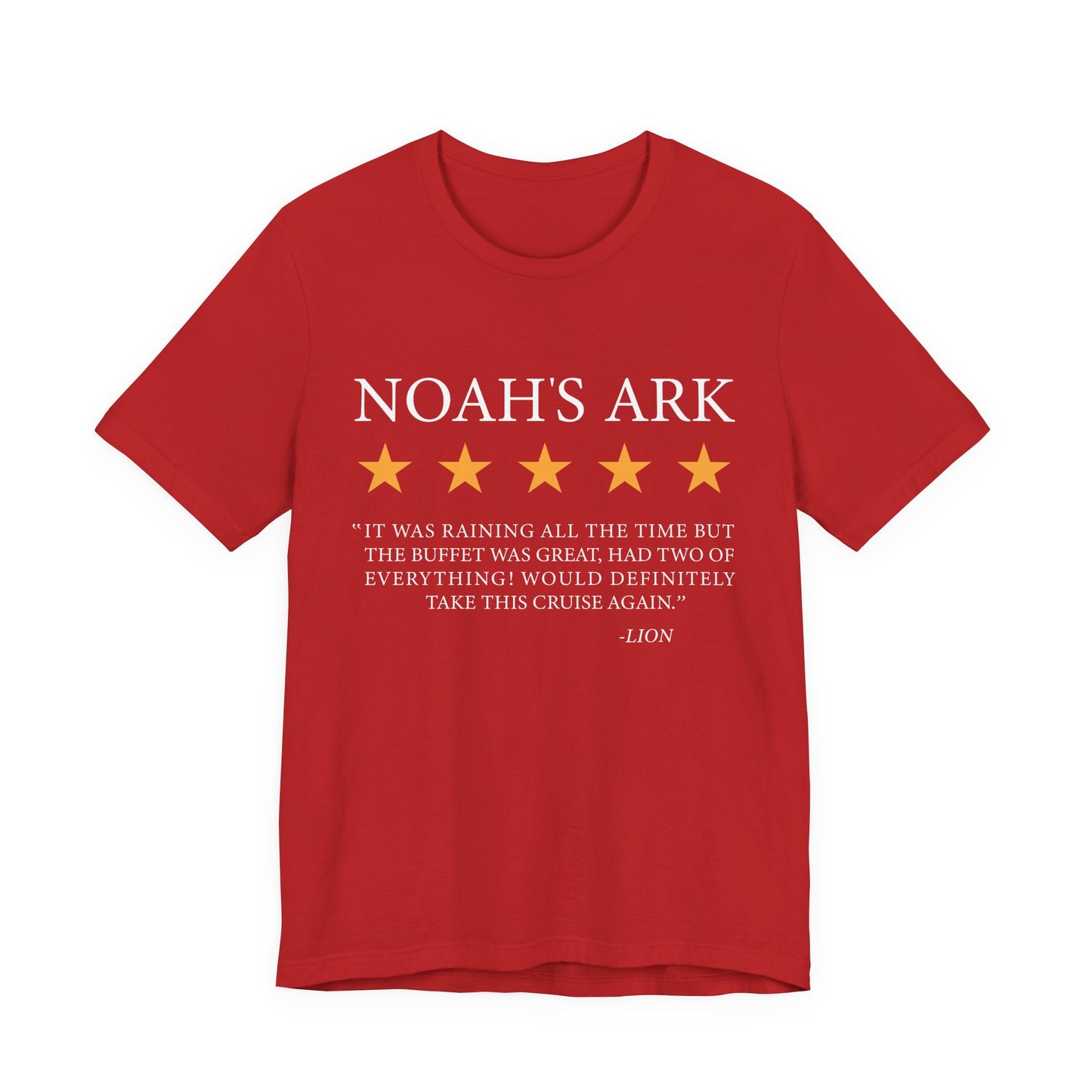 Noah’s Ark Review by a Lion T-Shirt