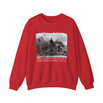 The sunken battleship USS Arizona Pearl Harbor Sweatshirt