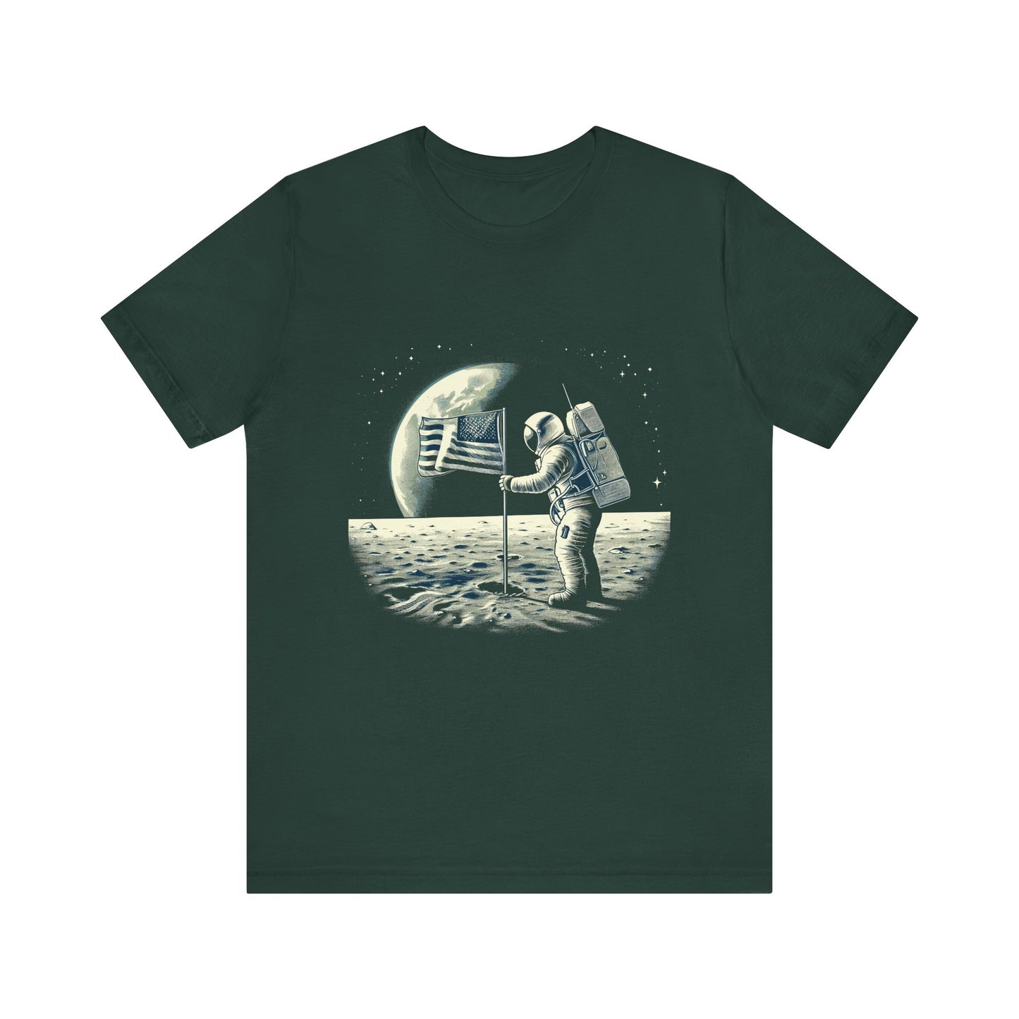 Astronaut standing Moon T-Shirt