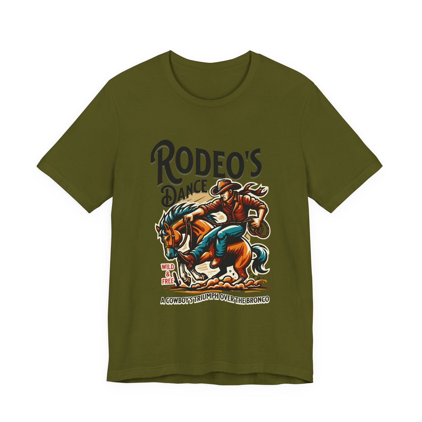 Rodeo's Dance, a Cowboy's Triump Over The Bronco T-Shirt