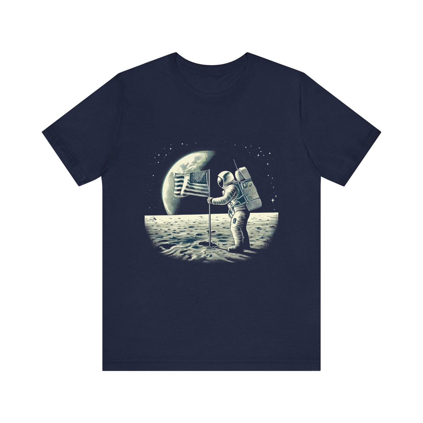 Astronaut standing Moon T-Shirt