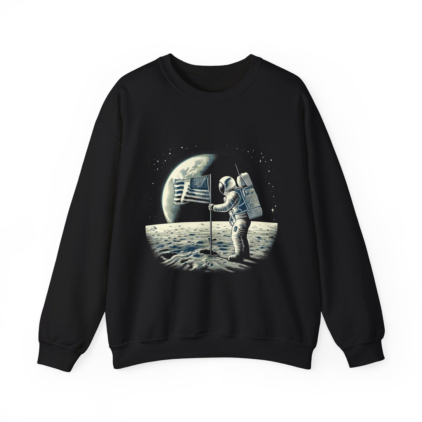 Astronaut standing Moon Sweatshirt
