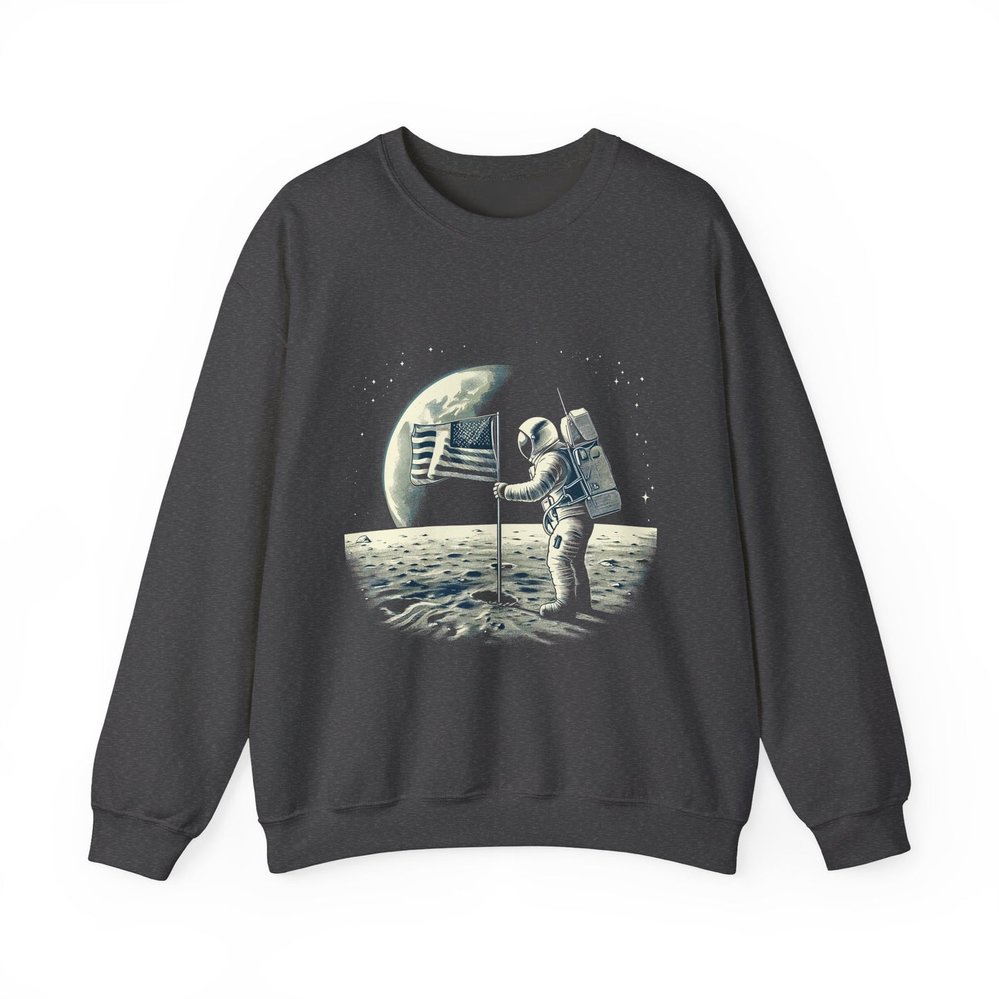 Astronaut standing Moon Sweatshirt