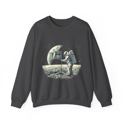 Astronaut standing Moon Sweatshirt