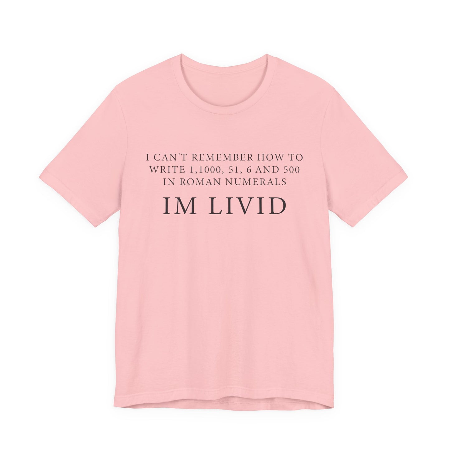 Roman Numerals I’m Livid T-Shirt