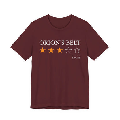 Orions Belt Review By Ptolemy T-Shirt