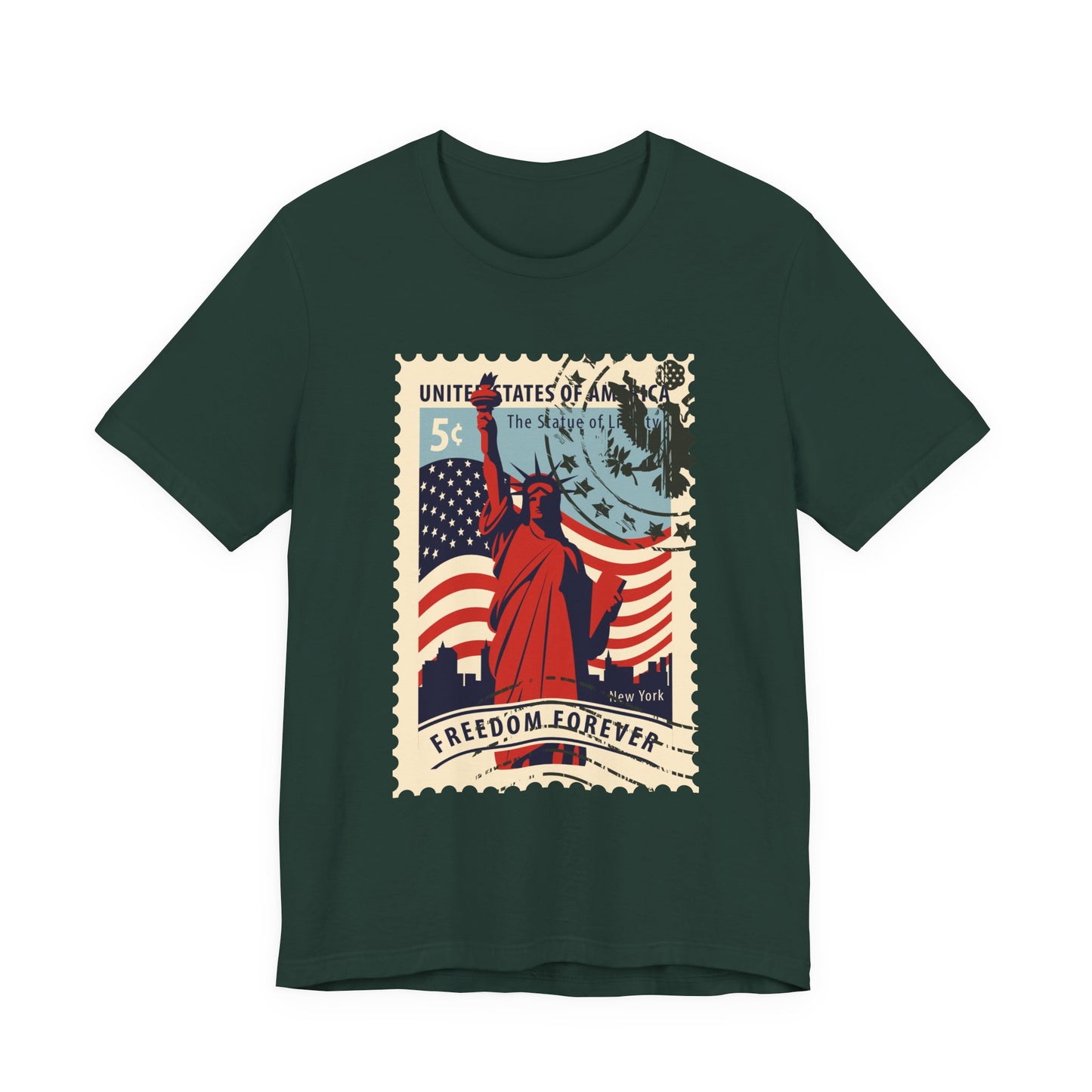 Statue Liberty Postage Stamp T-Shirt