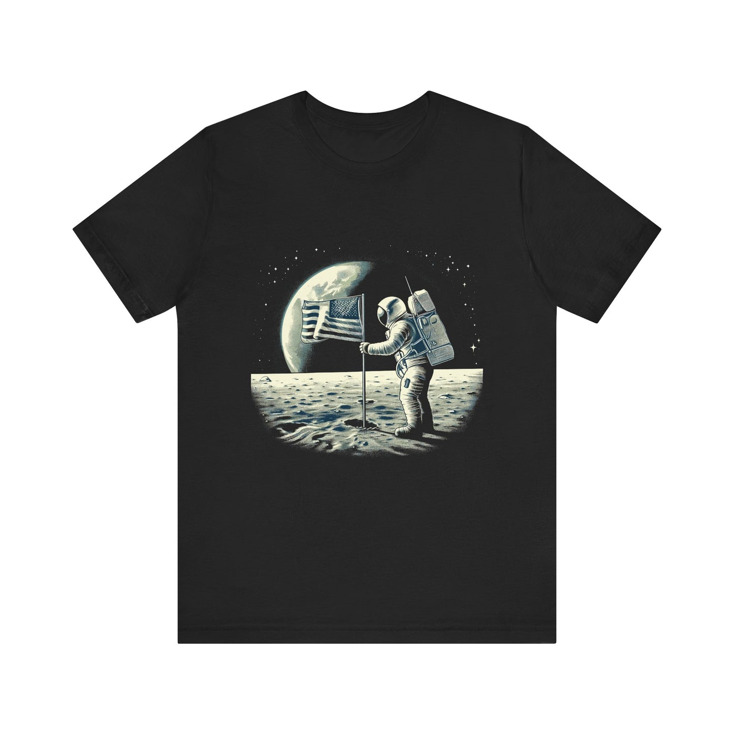 Astronaut standing Moon T-Shirt