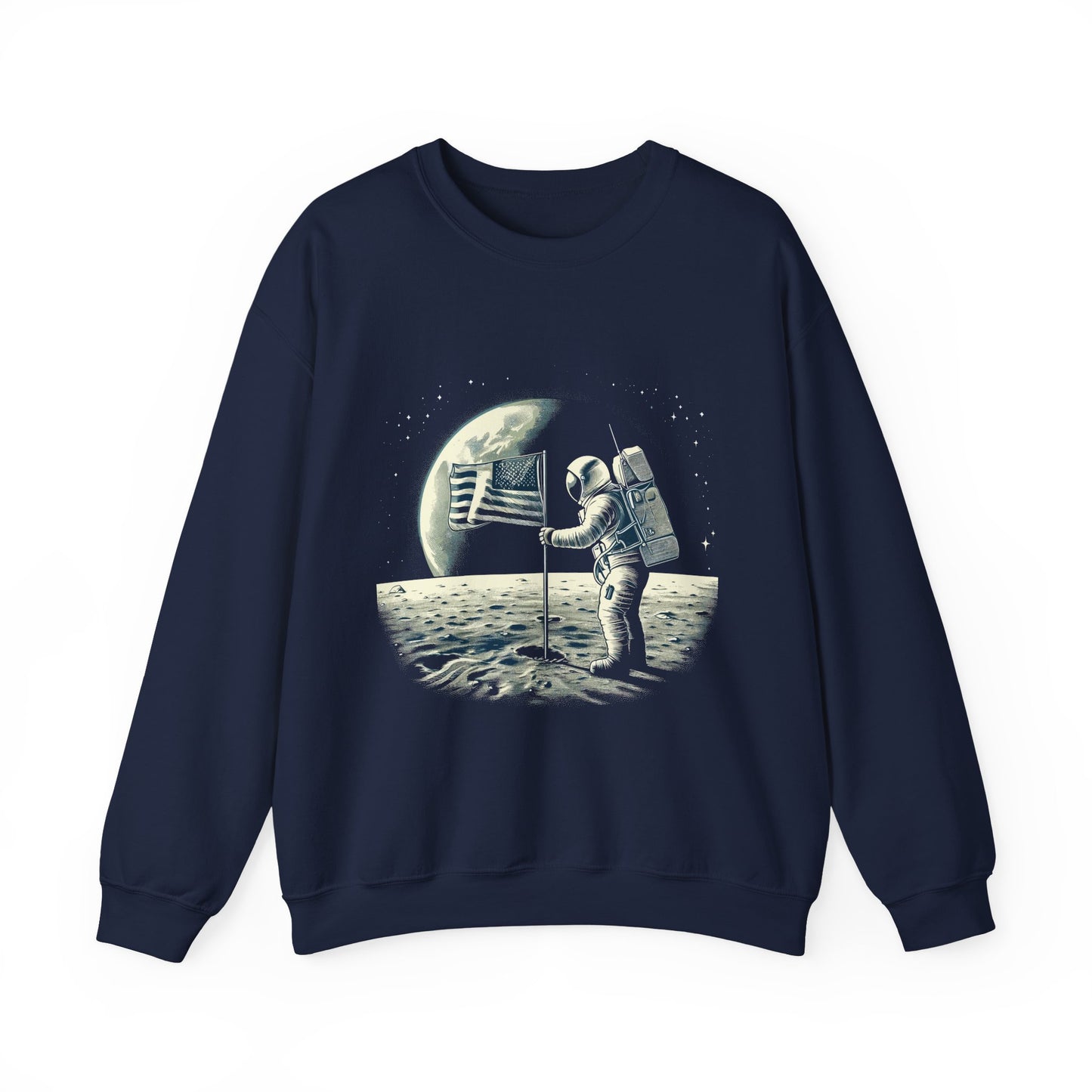 Astronaut standing Moon Sweatshirt