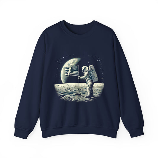 Astronaut standing Moon Sweatshirt