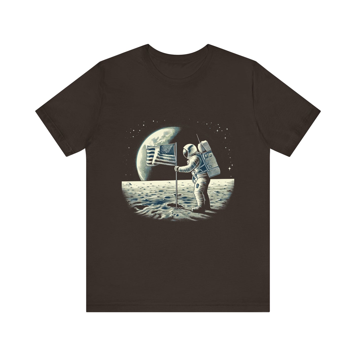 Astronaut standing Moon T-Shirt