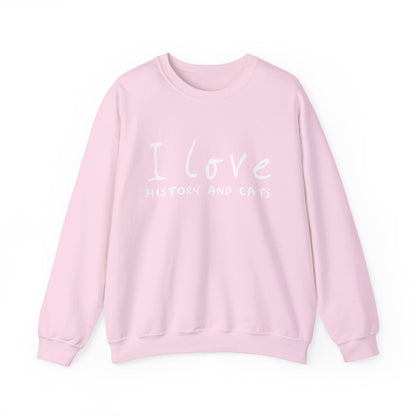 I Love History And Cats Sweatshirts