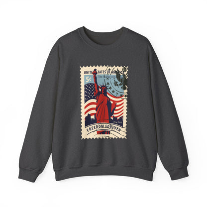 Statue Liberty Postage Stamp Sweatshirt