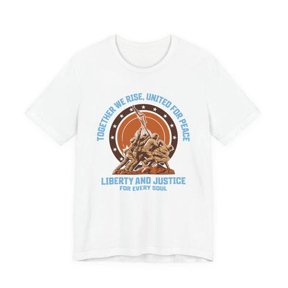 Together We Rise United For Peace Retro American T-Shirt